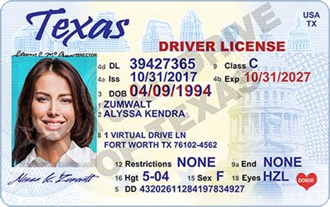 Get Your Texas Drivers License Template Free