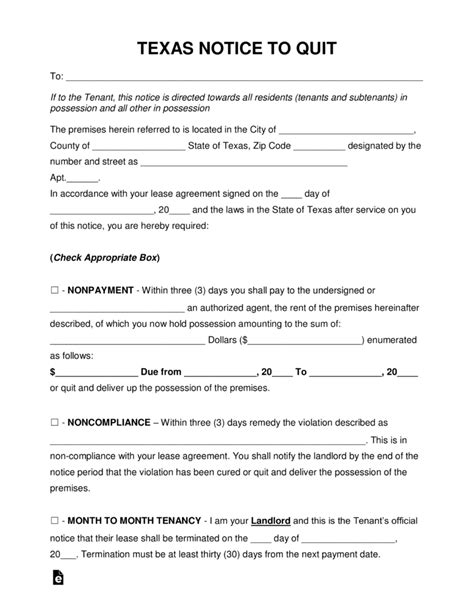 Texas Eviction Notice Template 10