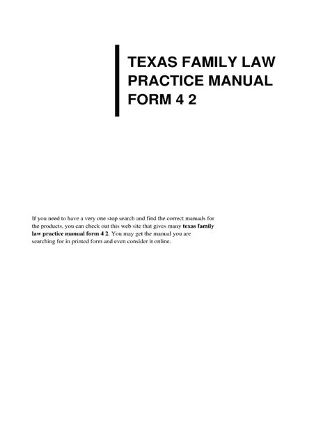 Texas Family Law Forms