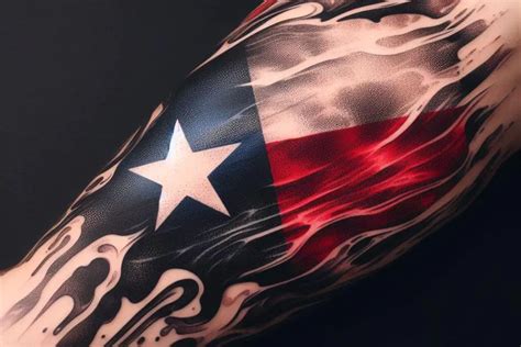 Texas flag tattoo design