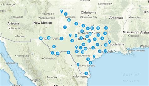 Texas Hiking Trail Map