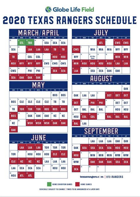 Texas Rangers Schedule iPhone