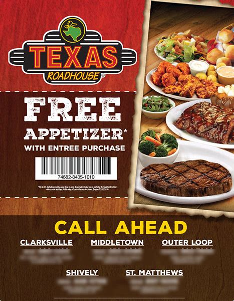 Texas Roadhouse Free Appetizer