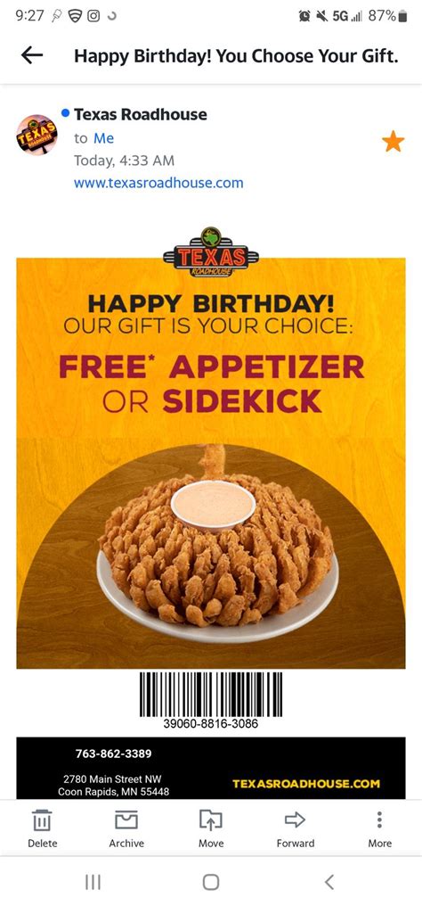 Texas Roadhouse Free Appetizer Printable Coupon Deal