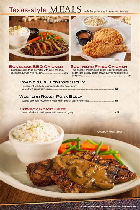 Texas Roadhouse Menu