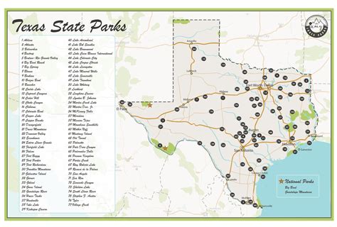 Texas State Park Map