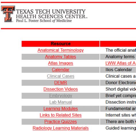 Texas Tech Anatomy