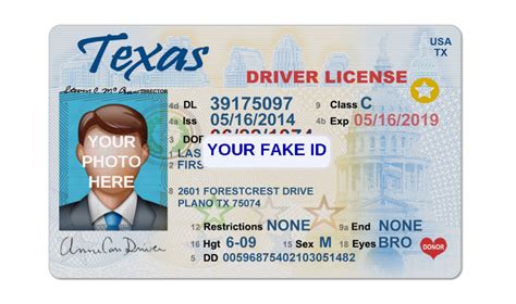 Texas Temporary ID Template Sample 5