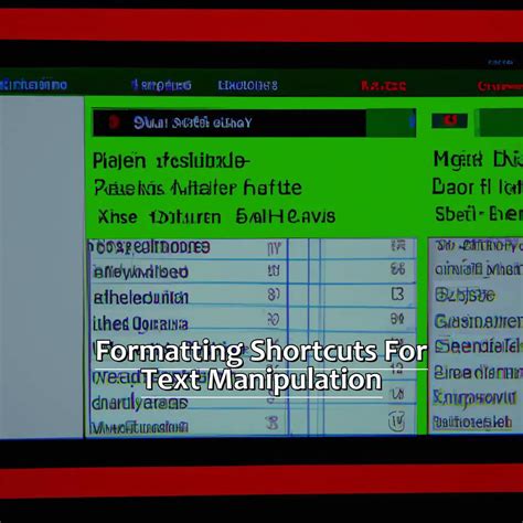 Text Manipulation Shortcuts