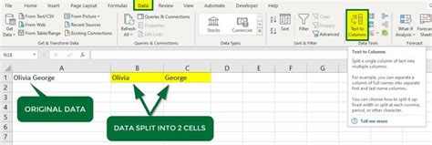 Text to Columns Excel Feature