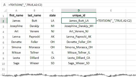 Combining names and addresses