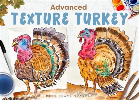 A textured turkey template