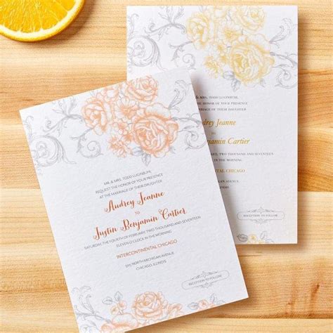 A textured wedding invitation template