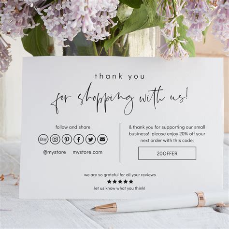 Thank You Business Card Design Templates