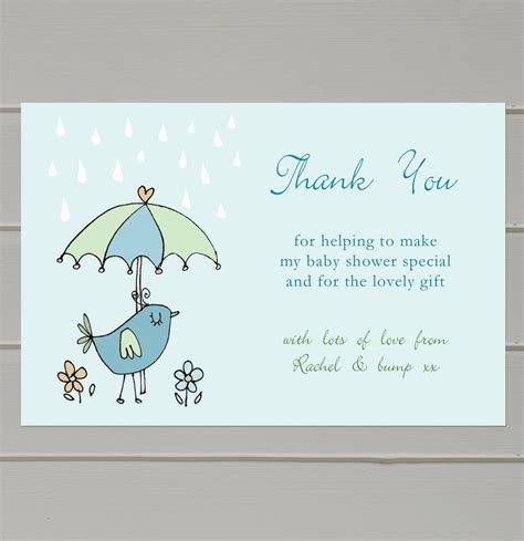 Thank you card ideas baby shower