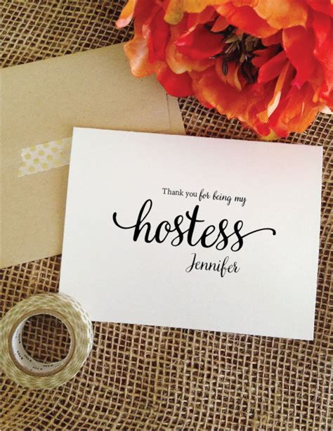 Thank You Card Ideas for Bridal Shower Hostesses