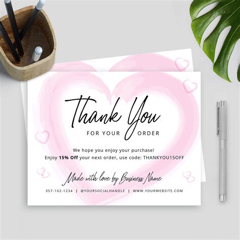 Thank You Card Template for Customers