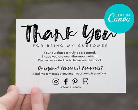 Thank You Card Template for Loyal Customers