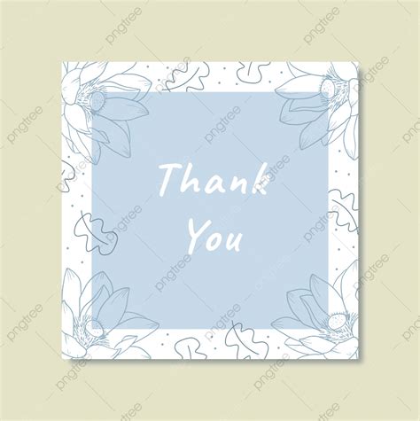 Hand-Drawn Illustrations Thank You Card Template