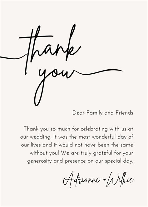 Thank you message templates