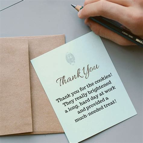 Thank you note with elegant design