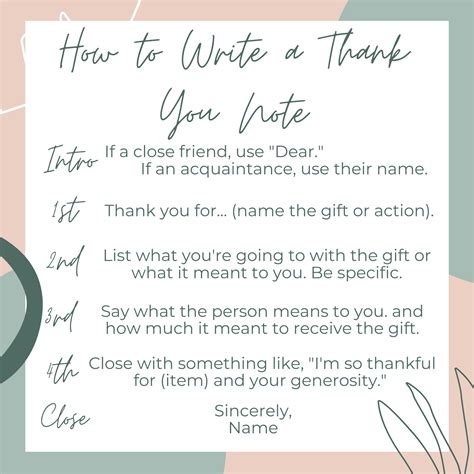 Thank You Note Printable