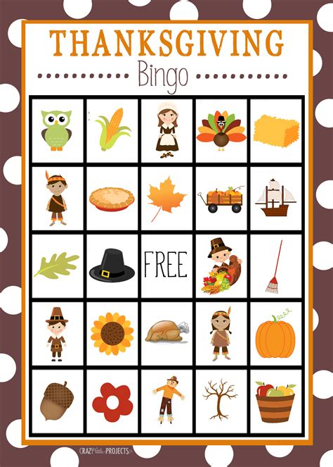 Thanksgiving Bingo Cards for Students