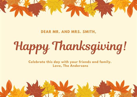 Thanksgiving Card Templates