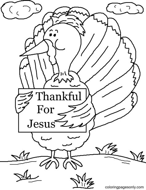 Thanksgiving Church Coloring Pages