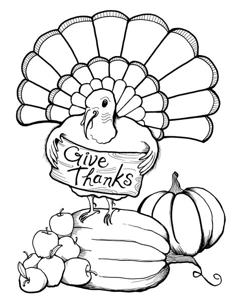 Thanksgiving Coloring Sheets Free