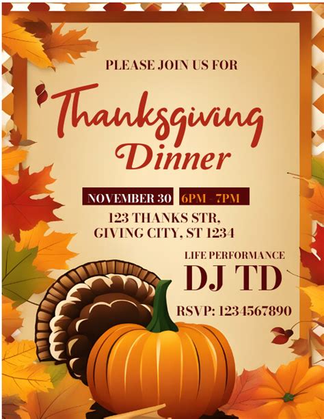 Thanksgiving Flyer Template 1