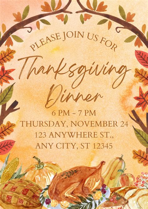 Thanksgiving Flyer Wording