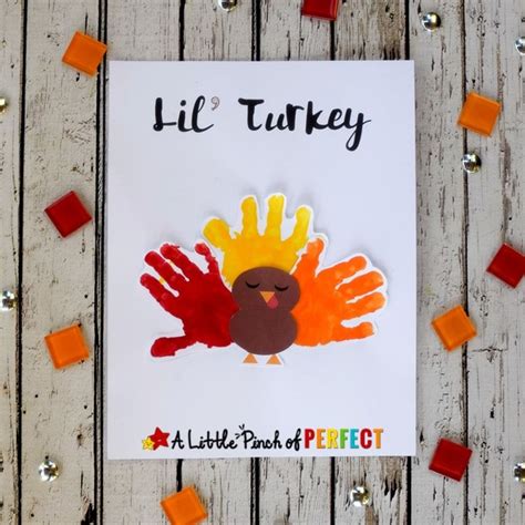 Handprint art activities for Thanksgiving