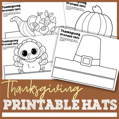 Thanksgiving Hat Printables for Kids