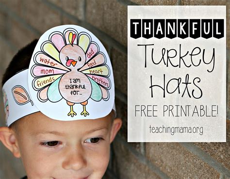 Thanksgiving Hat Printables for Kids