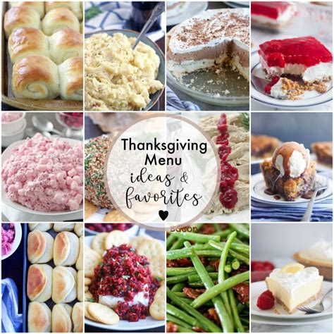 Thanksgiving menu ideas