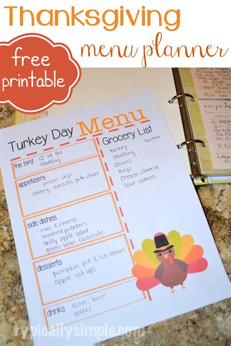 Thanksgiving menu planning