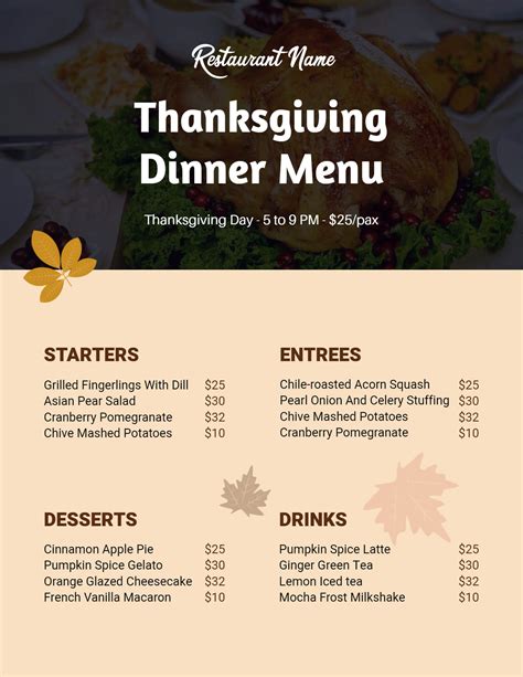 Designing Your Thanksgiving Menu Template in Microsoft Word