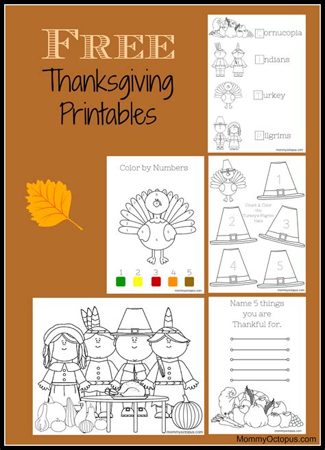 Thanksgiving printables for kids, including a turkey hat design