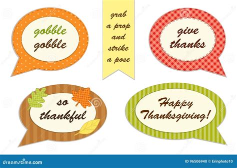 Thanksgiving Speech Bubble Props