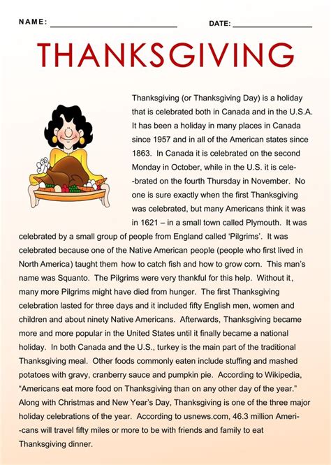 Thanksgiving Story Template