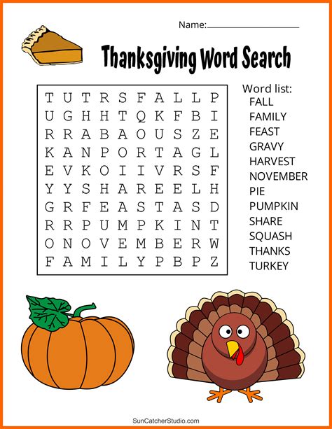 Thanksgiving Word Search