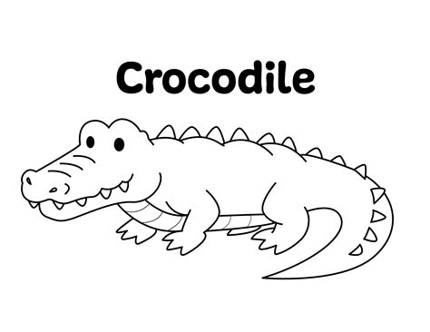 The Crocodile Coloring Page