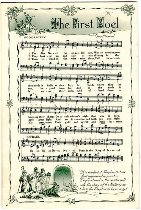 The First Noel Vintage Sheet Music