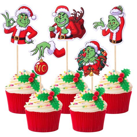 The Grinch cupcake topper