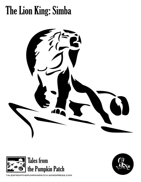 The Lion King Simba Pumpkin Stencil