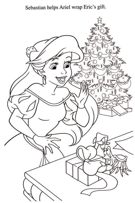 The Little Mermaid Christmas coloring pages