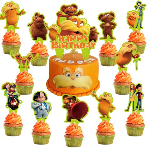 The Lorax cupcake topper