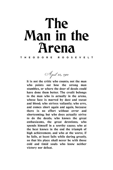 The Man in the Arena