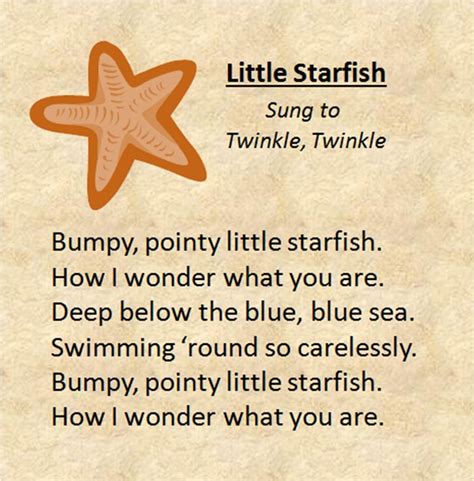 The Starfish's Song Poem